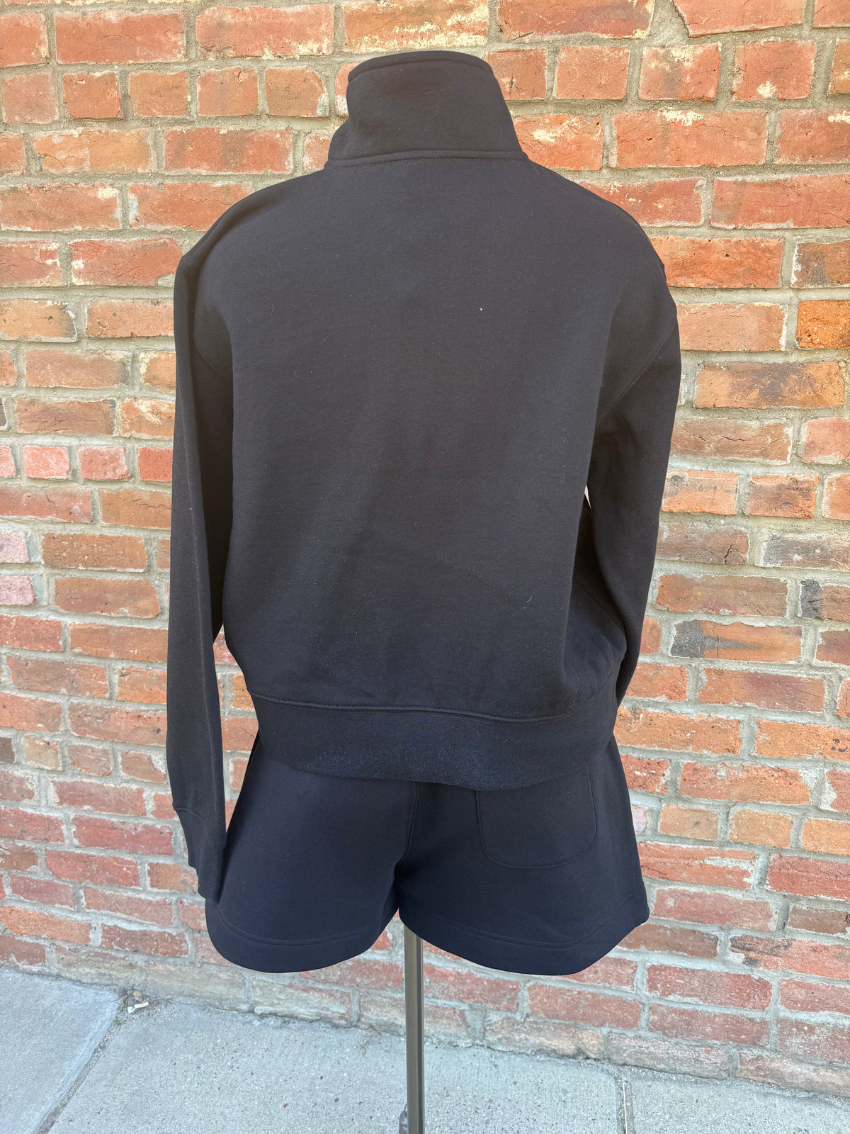 LRS Women's Half Zip Crew Sweatshirt (MATCHING SET)- Black