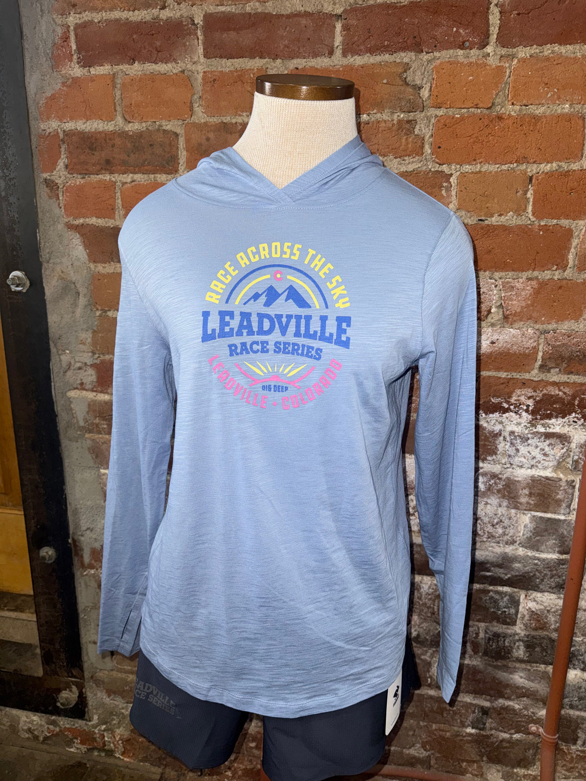 LRS Womens TASC Lightweight LS Hoodie Tee-Blue