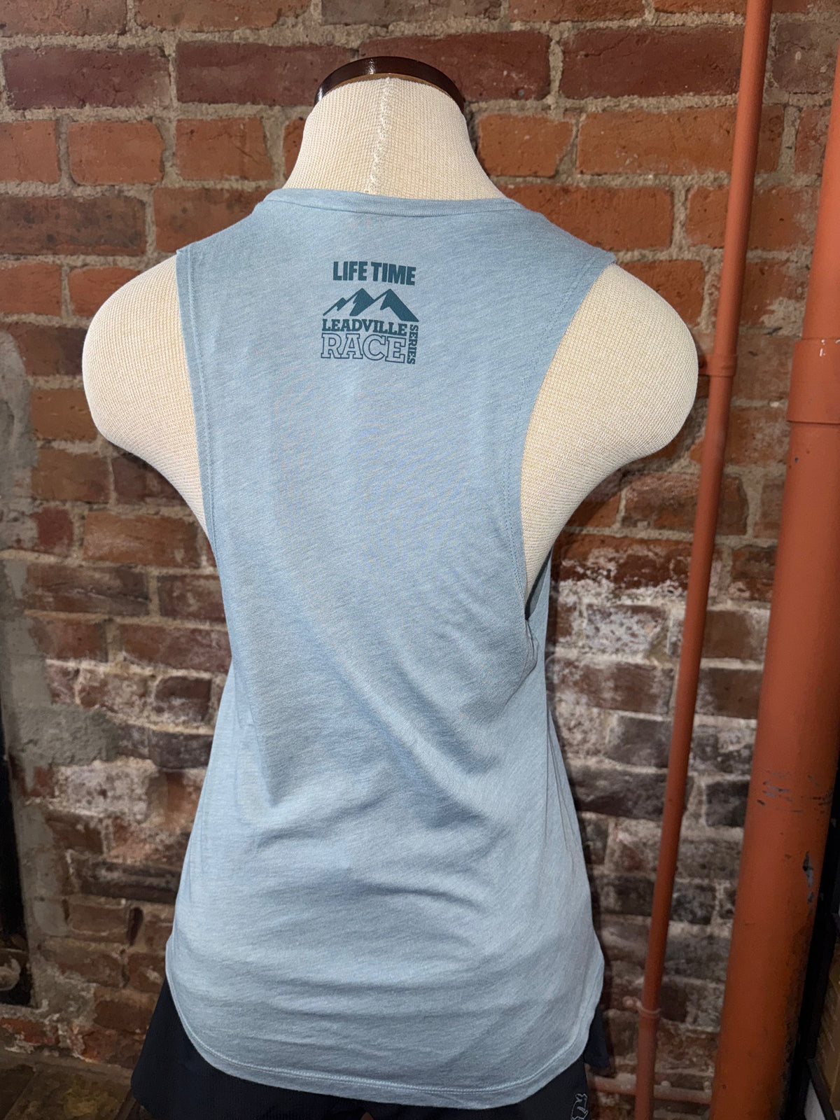 LRS Women's Race Crew Tank-Stonewash Denim