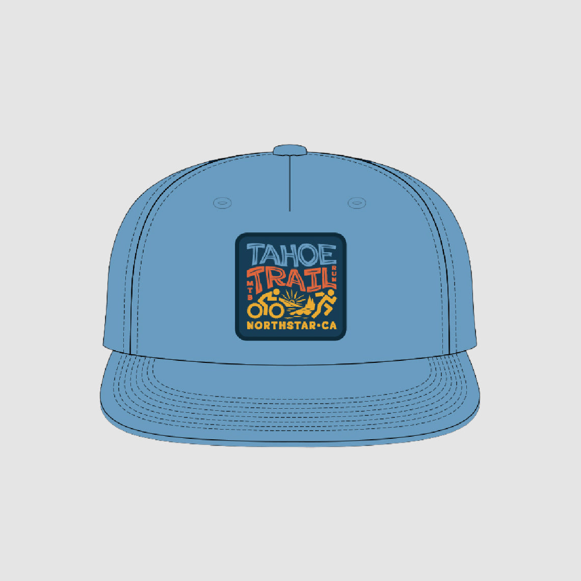 Tahoe Trail Flat Brim Hat (Sea Blue)
