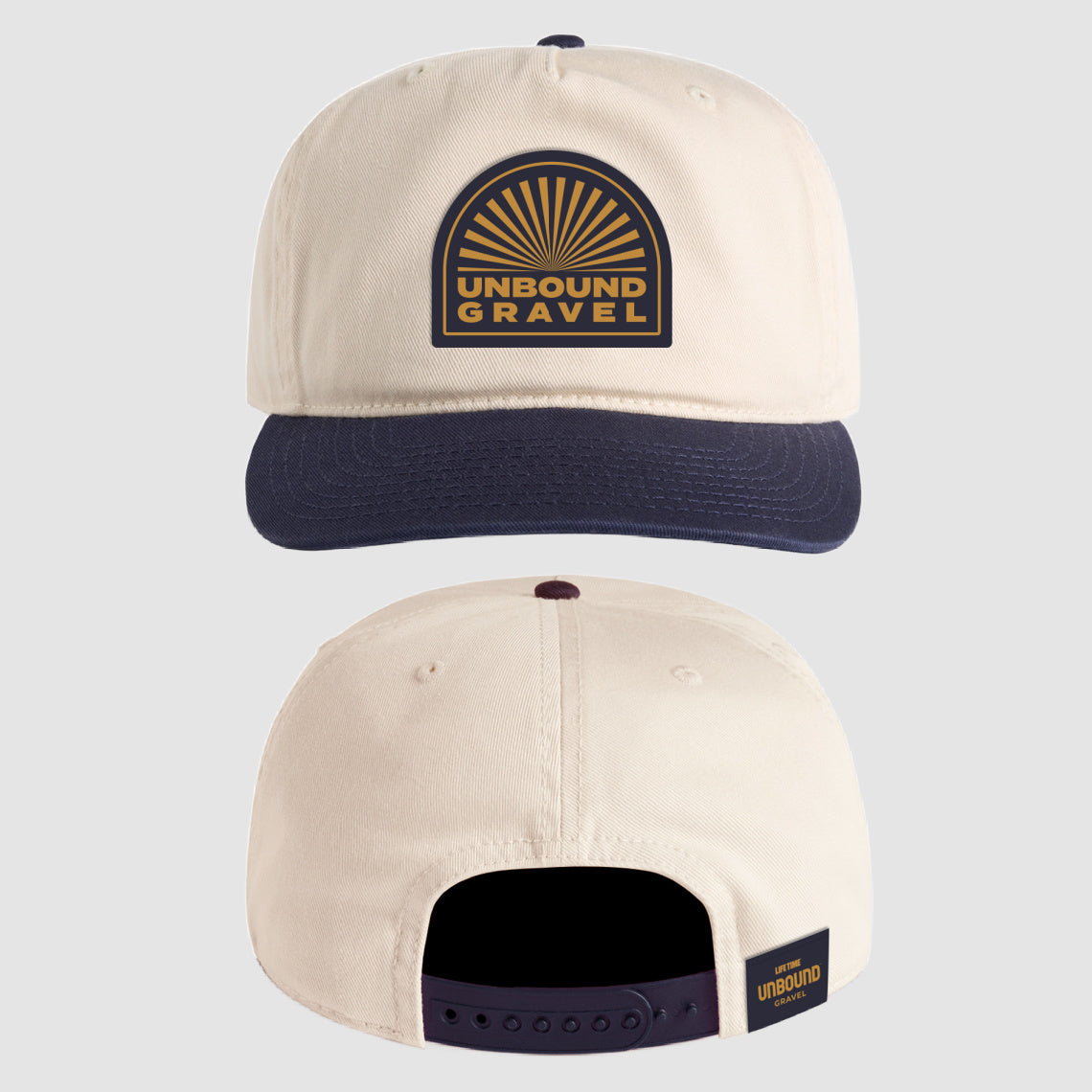 UNBOUND Curved Brim Hat (Natural/Navy)