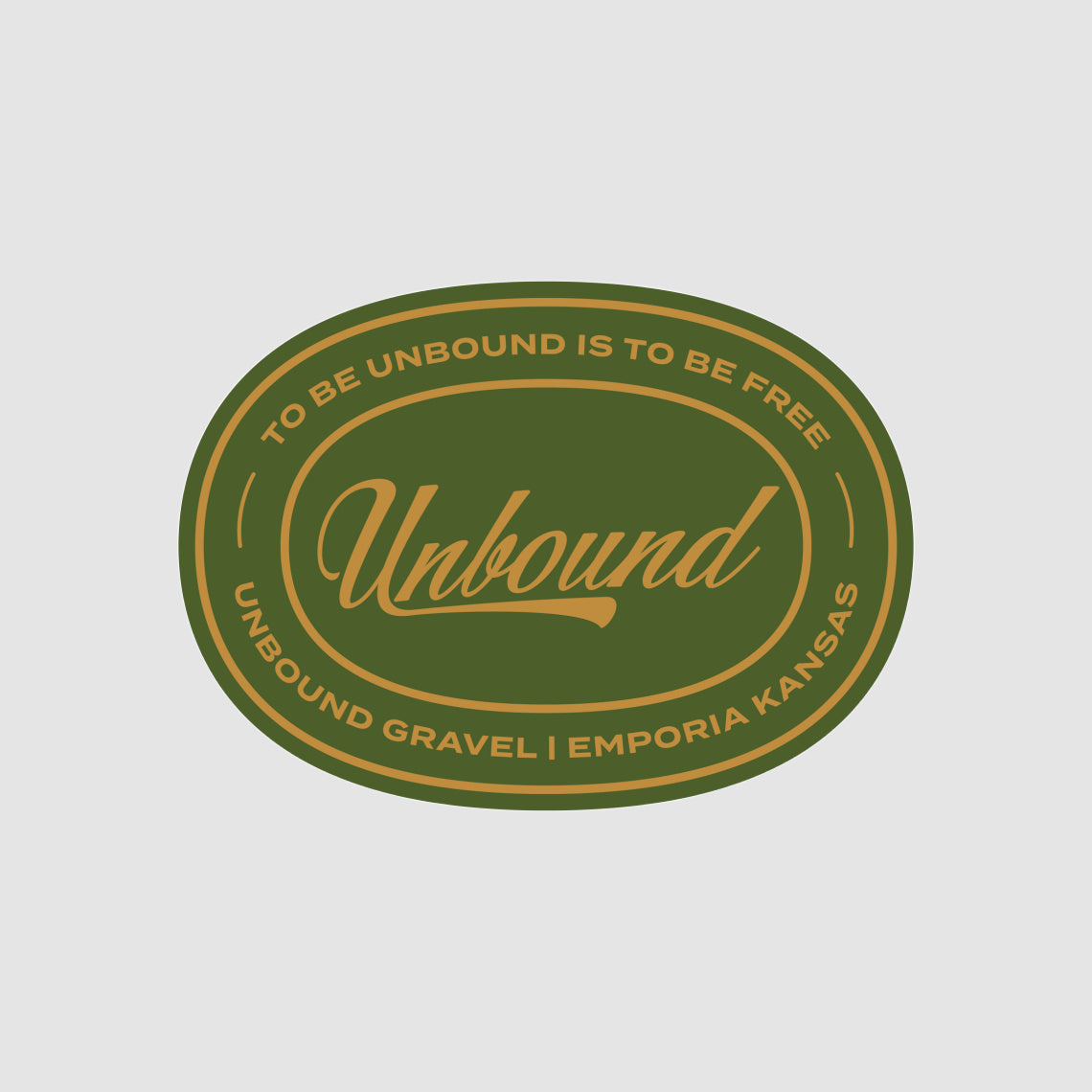 UNBOUND Oval Sticker