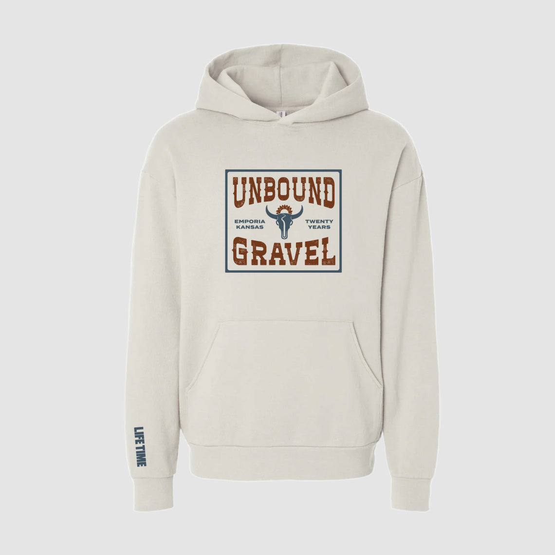 UNBOUND Gravel Unisex Ivory Hoodie