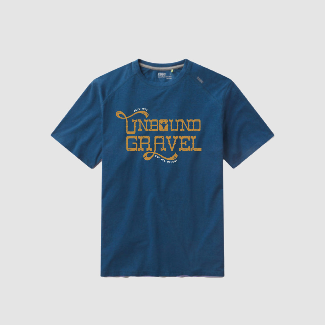 UNBOUND Gravel Unisex Navy Heather Tee