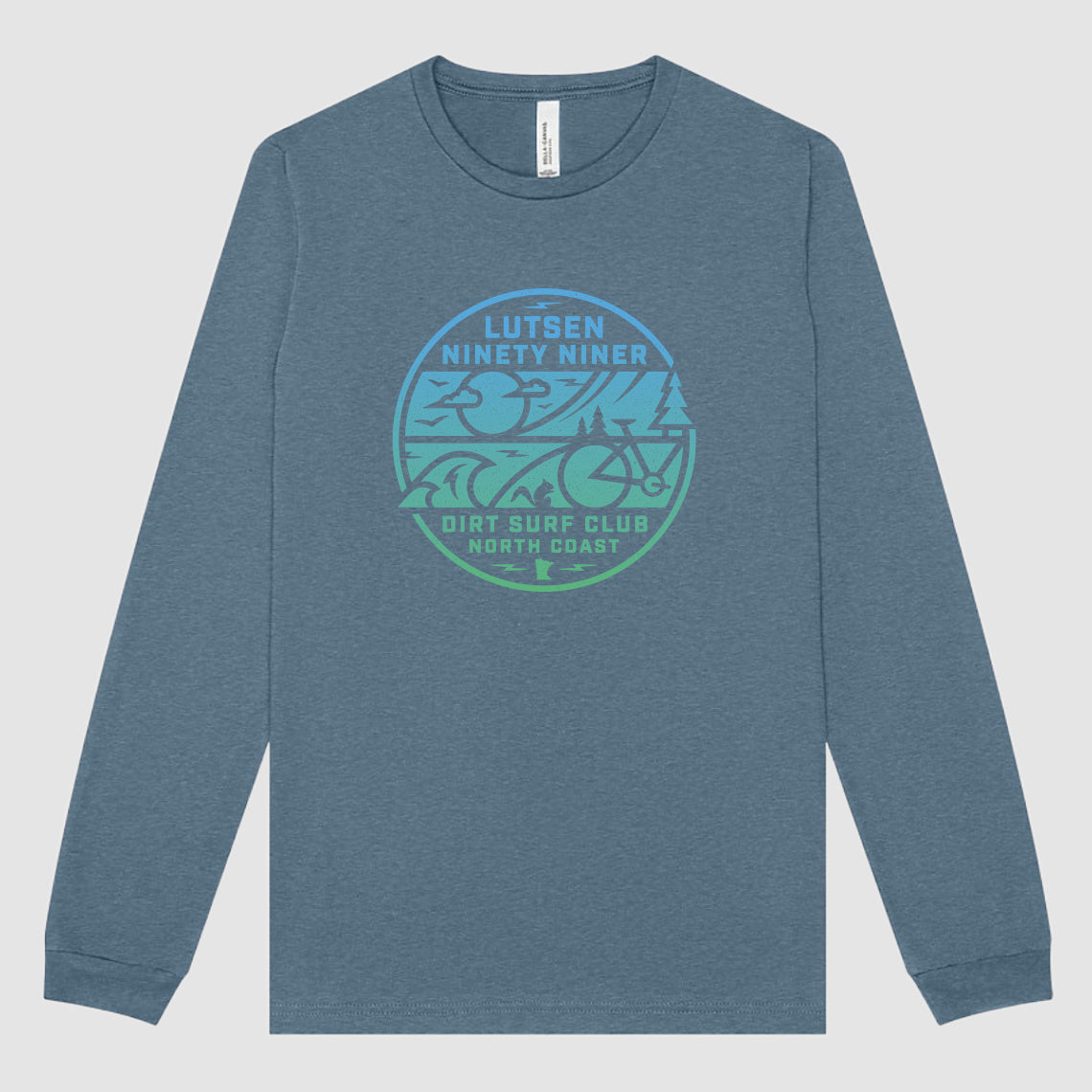 Lutsen Unisex Long Sleeve Tee (Blue)
