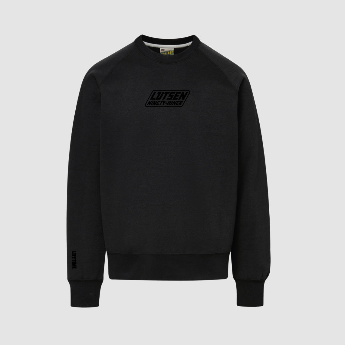 Lutsen Unisex Black Crewneck