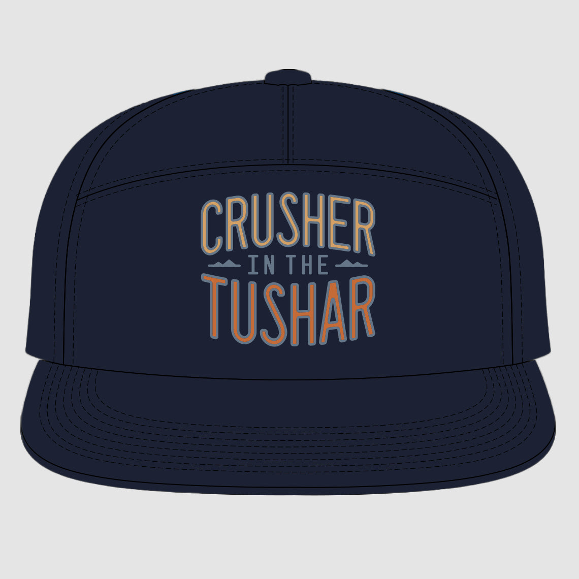 Crusher Dark Navy Flat Brim Hat
