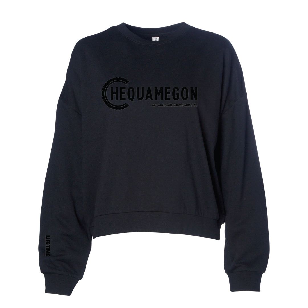 Cheq Women's Black Crewneck