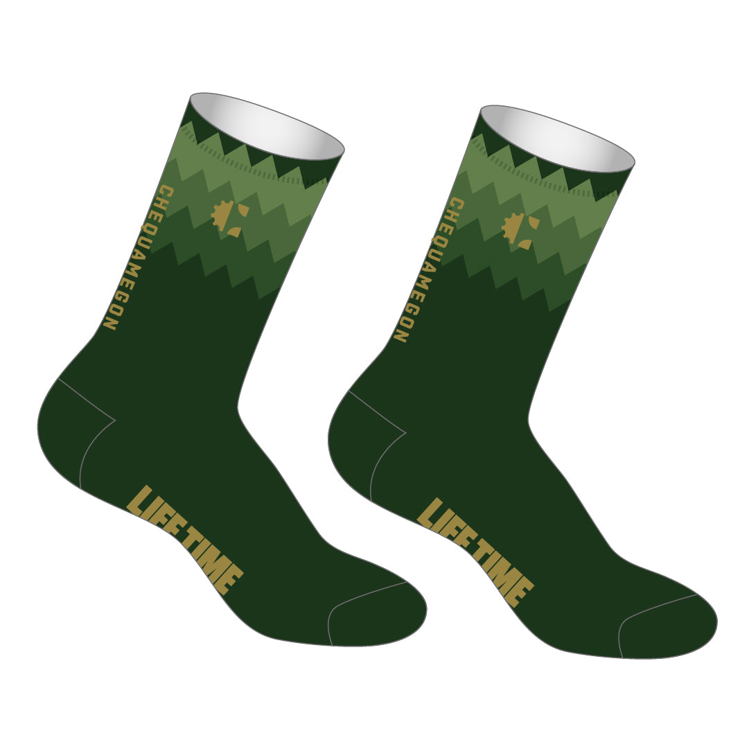 Cheq Green Socks