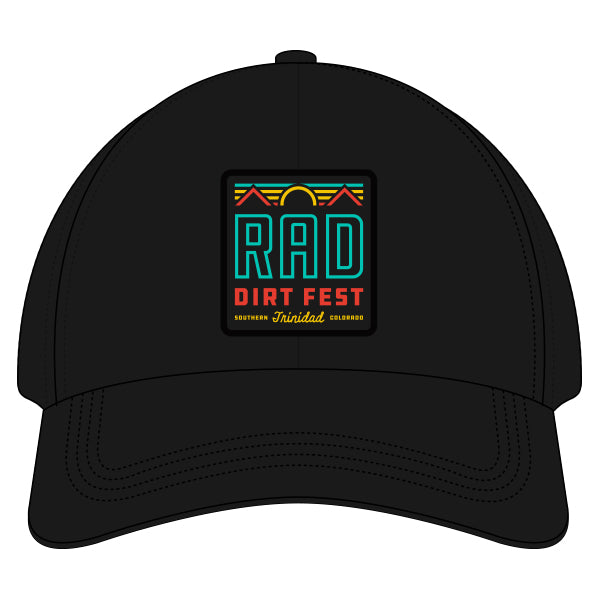 The Rad Curved Brim Trucker Hat (Black)