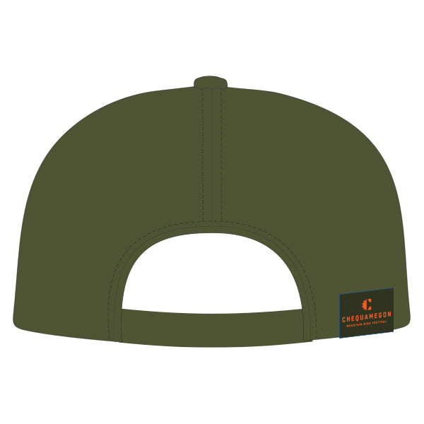 Chequamegon Flat Brim Trucker Hat (Army Olive)