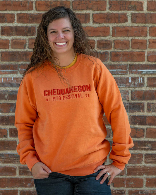 Chequamegon Unisex Sweatshirt (Orange)