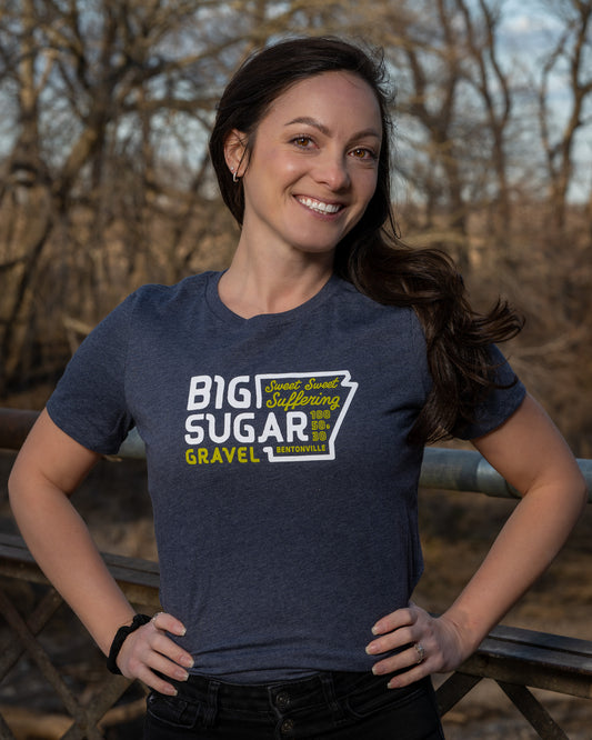 Big Sugar Gravel Women's Tee (Heather Navy)
