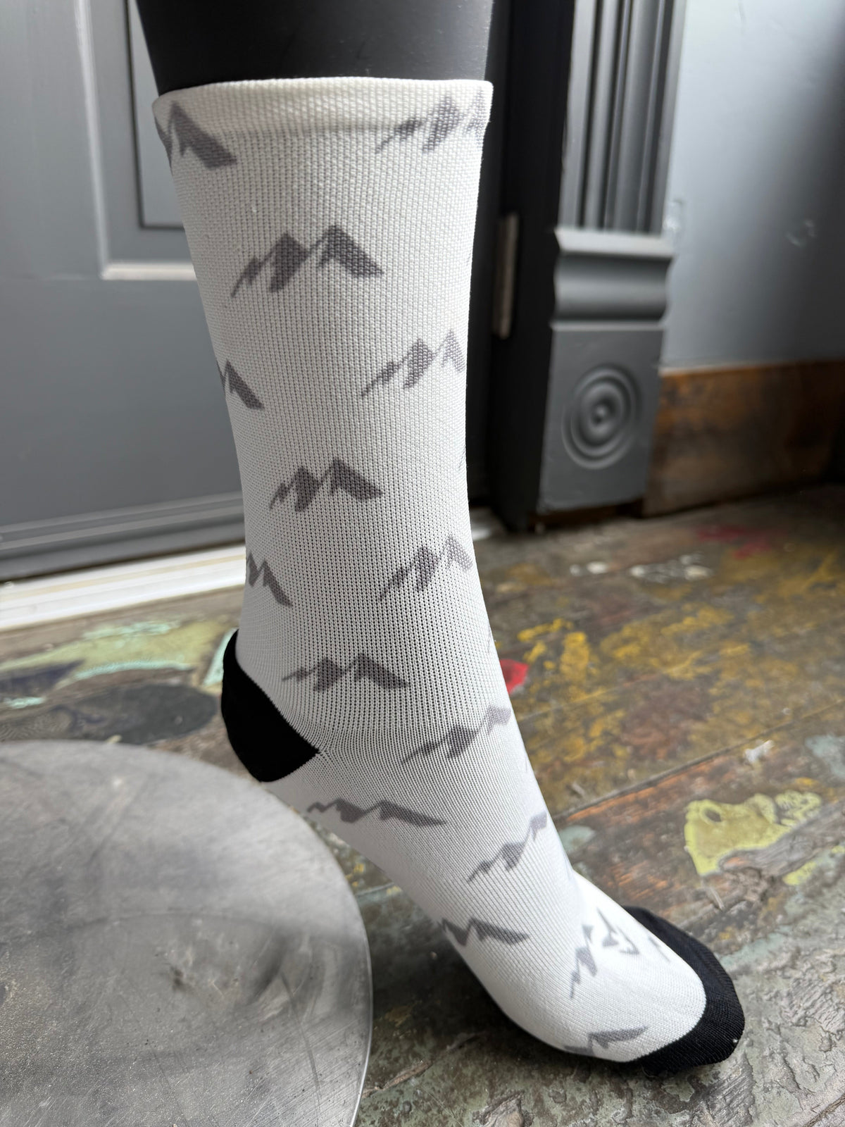 LRS Cuore White 7" FP Sock- Mountain Clouds