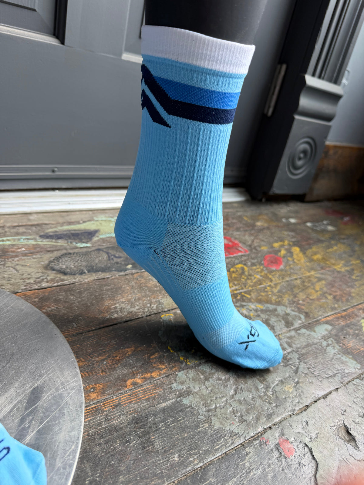 LRS 6" Unisex Wool Socks- One Size Blue