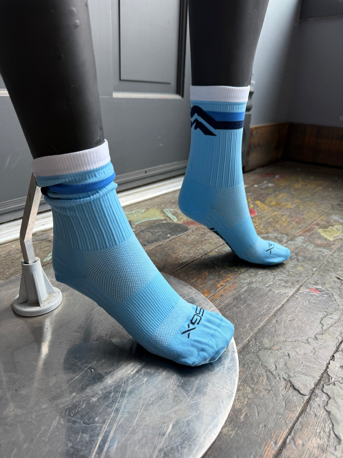 LRS 6" Unisex Wool Socks- One Size Blue