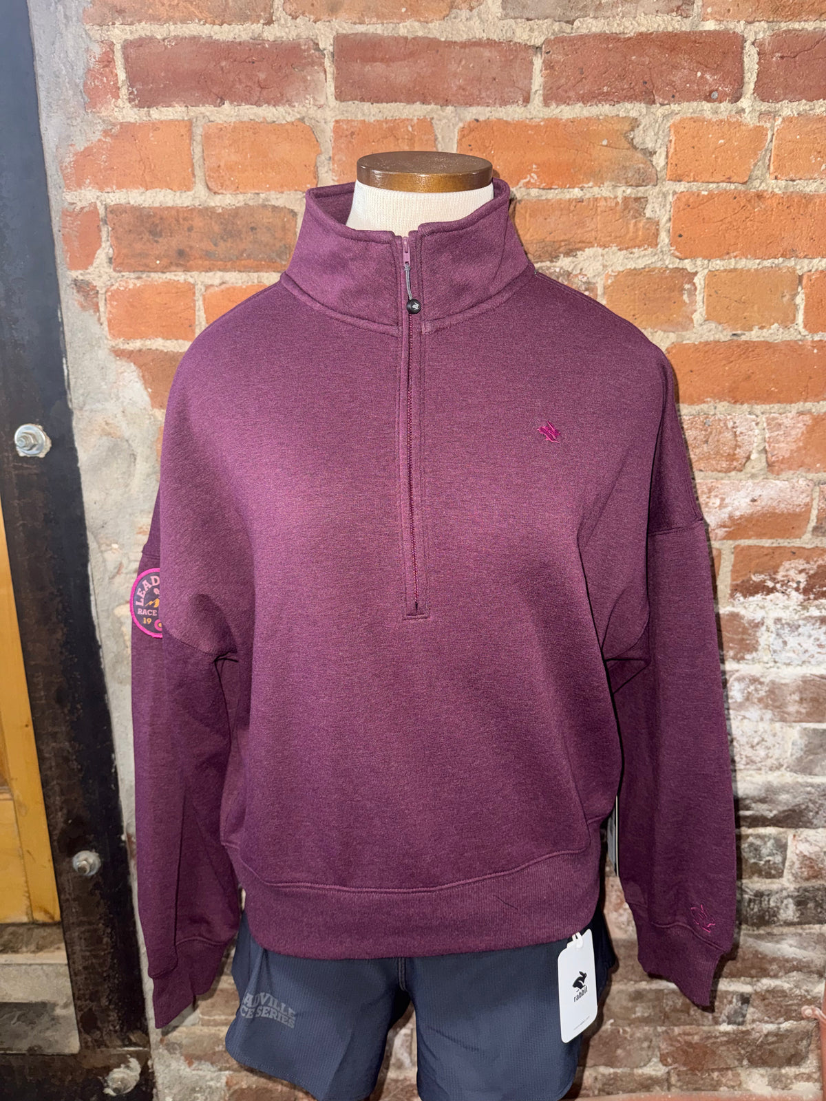 LRS Womens Rabbit Go-To Half Zip Sweatshirt - Mauve