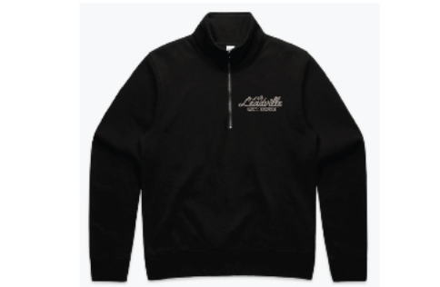 LRS Women's Half Zip Crew Sweatshirt (MATCHING SET)- Black