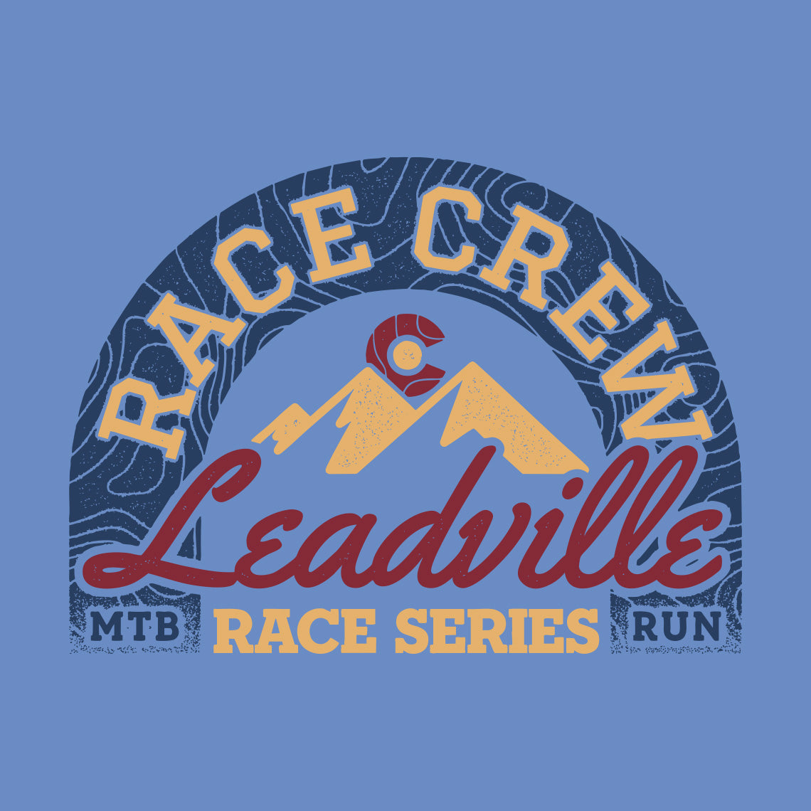 LRS Race Crew Tee- Heather Carolina Blue