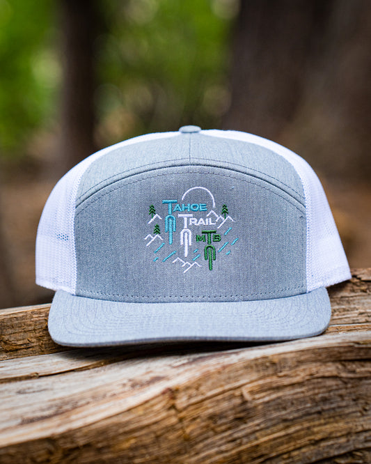 Tahoe Trail Gray/White Flat Brim Hat