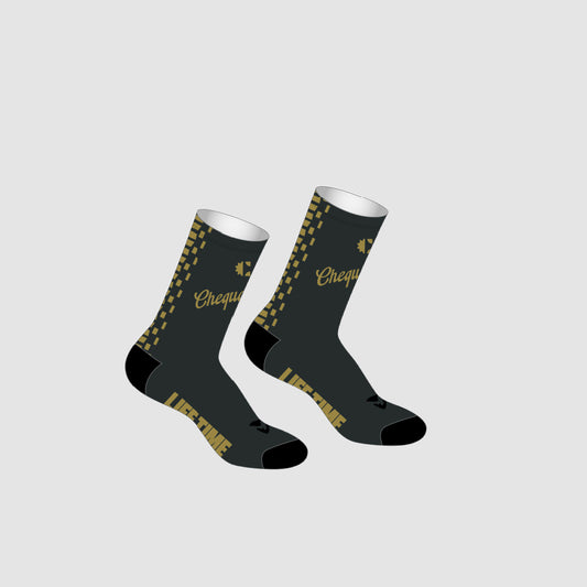 Cheq Black Socks - Preorder