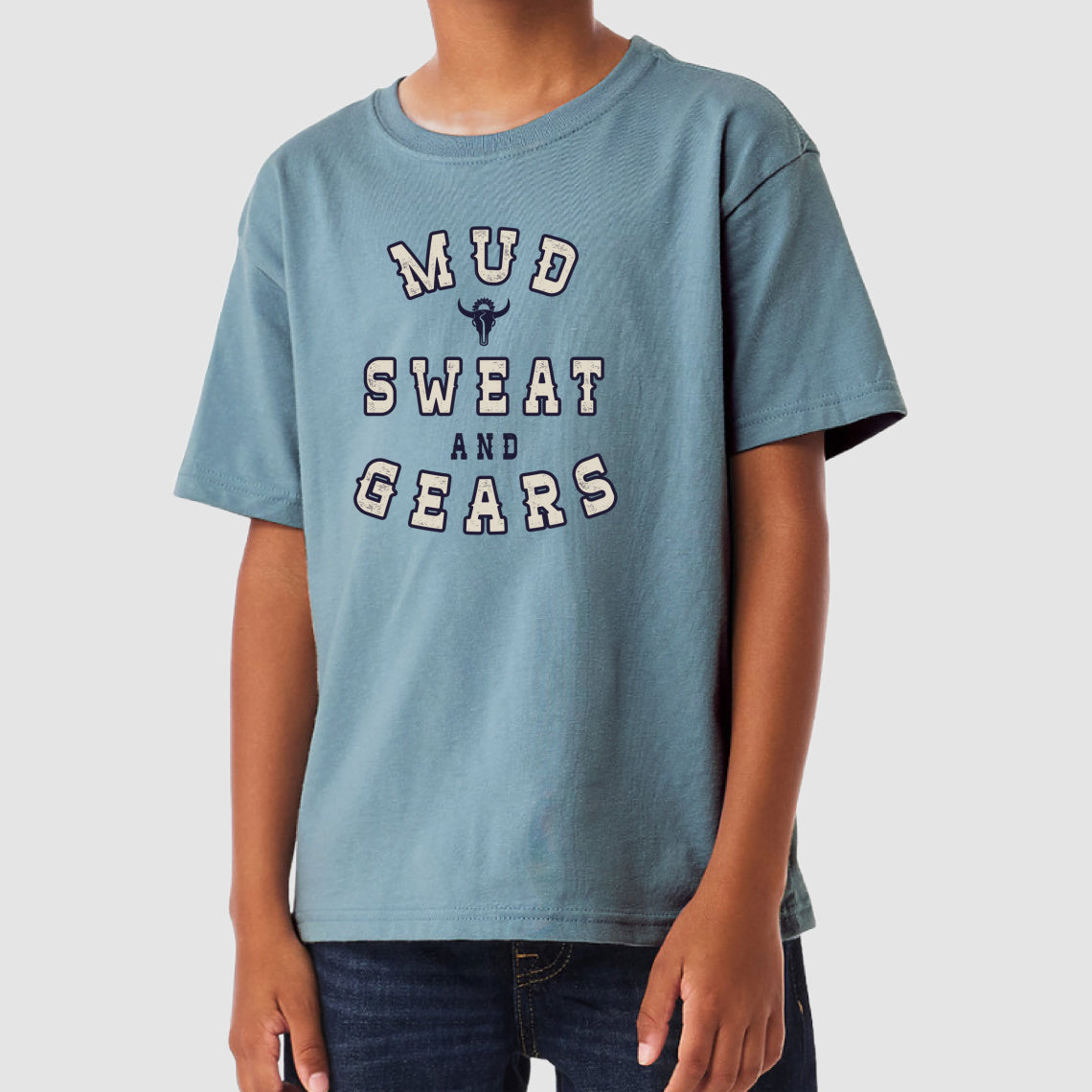 UNBOUND Gravel Youth Denim Tee