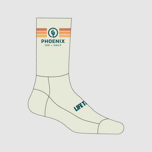 Phoenix Ivory & Orange Stripe Sock
