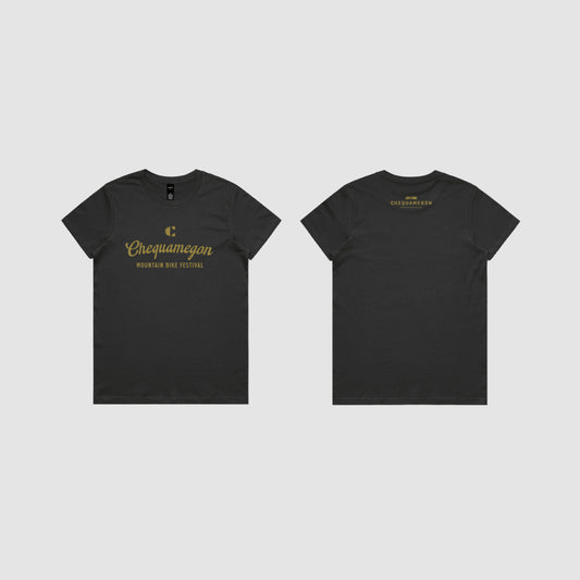 Cheq Women's Coal Tee