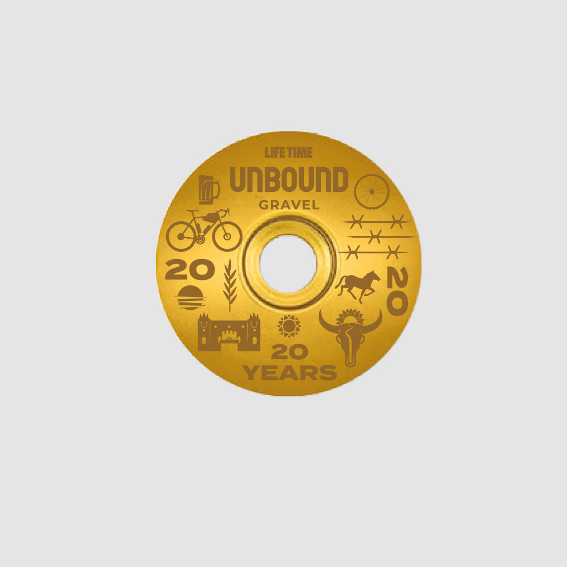 UNBOUND Gravel Gold Stem Cap
