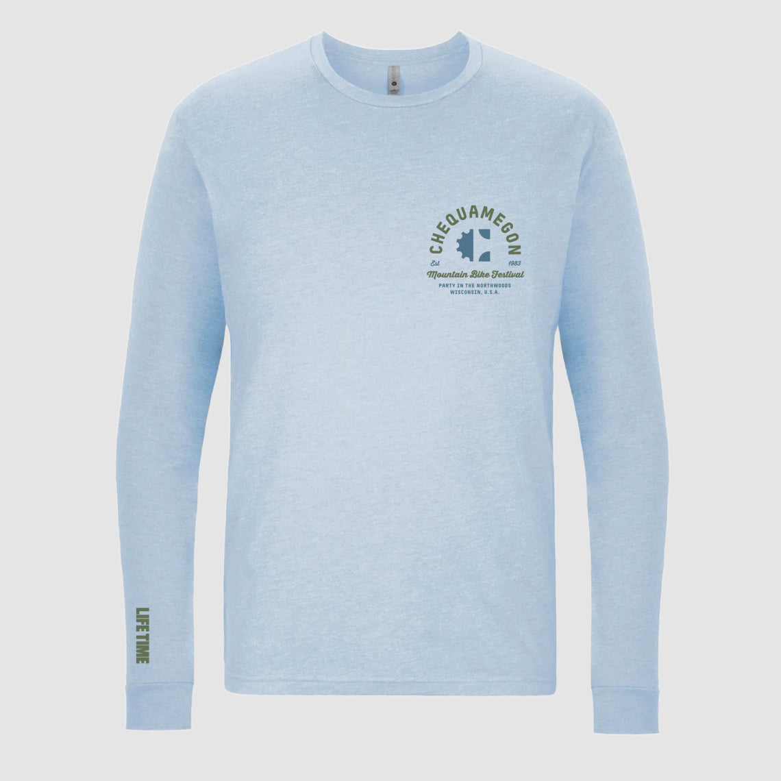 Chequamegon Blue Long Sleeve Tee