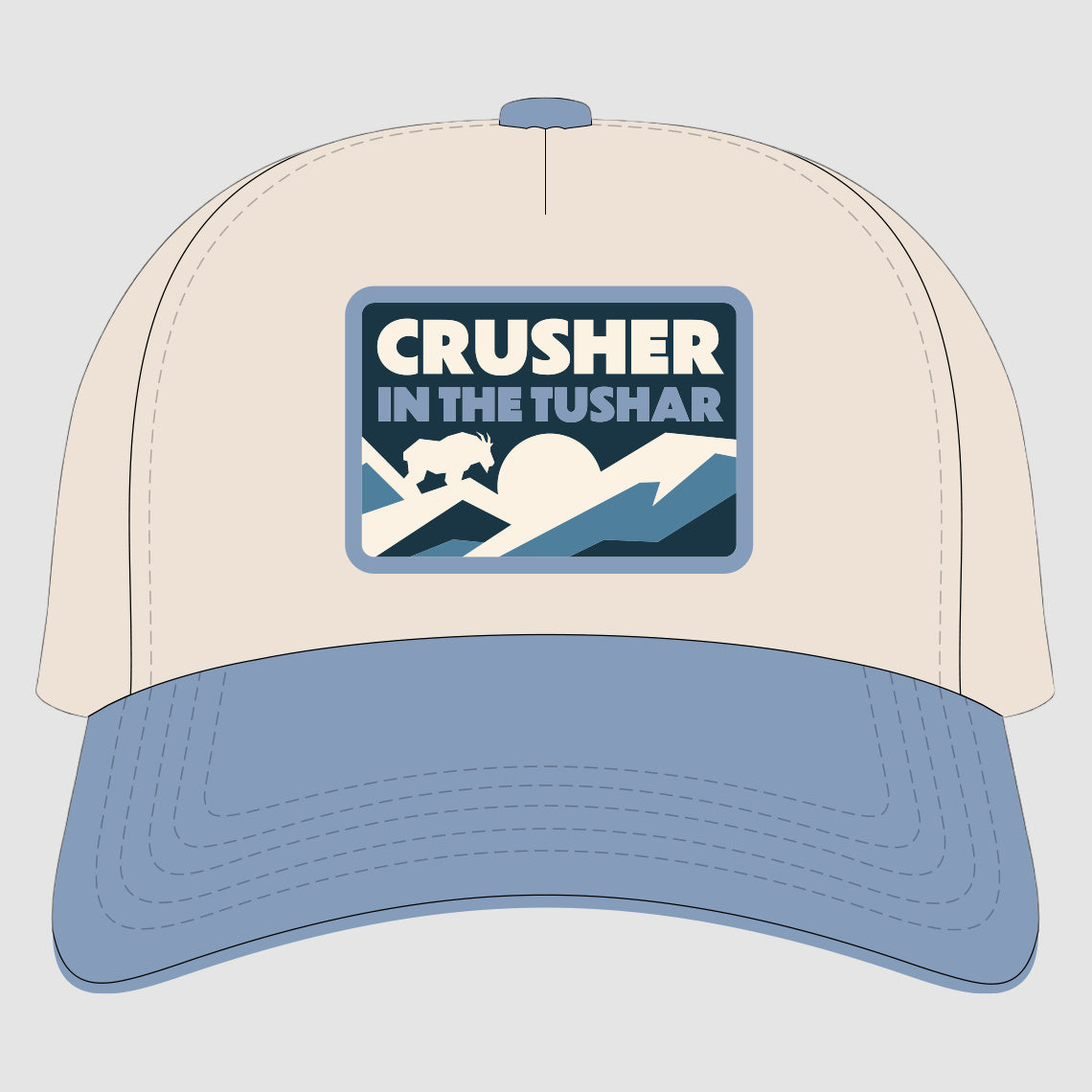 Crusher Light Denim Curved Brim Hat
