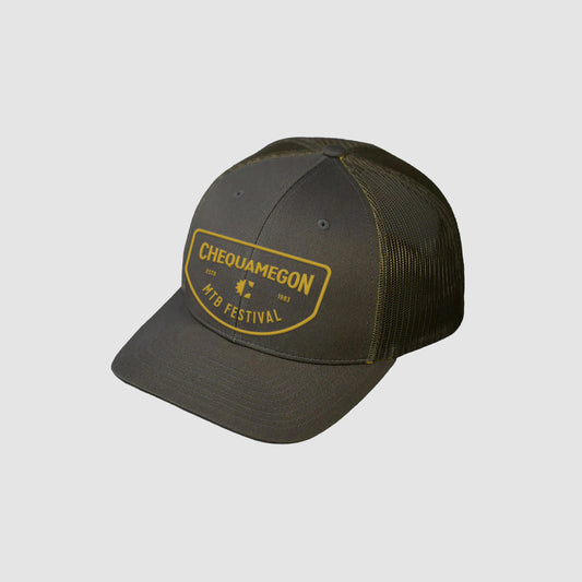 Cheq Cuved Brim Hat - Dark Loden