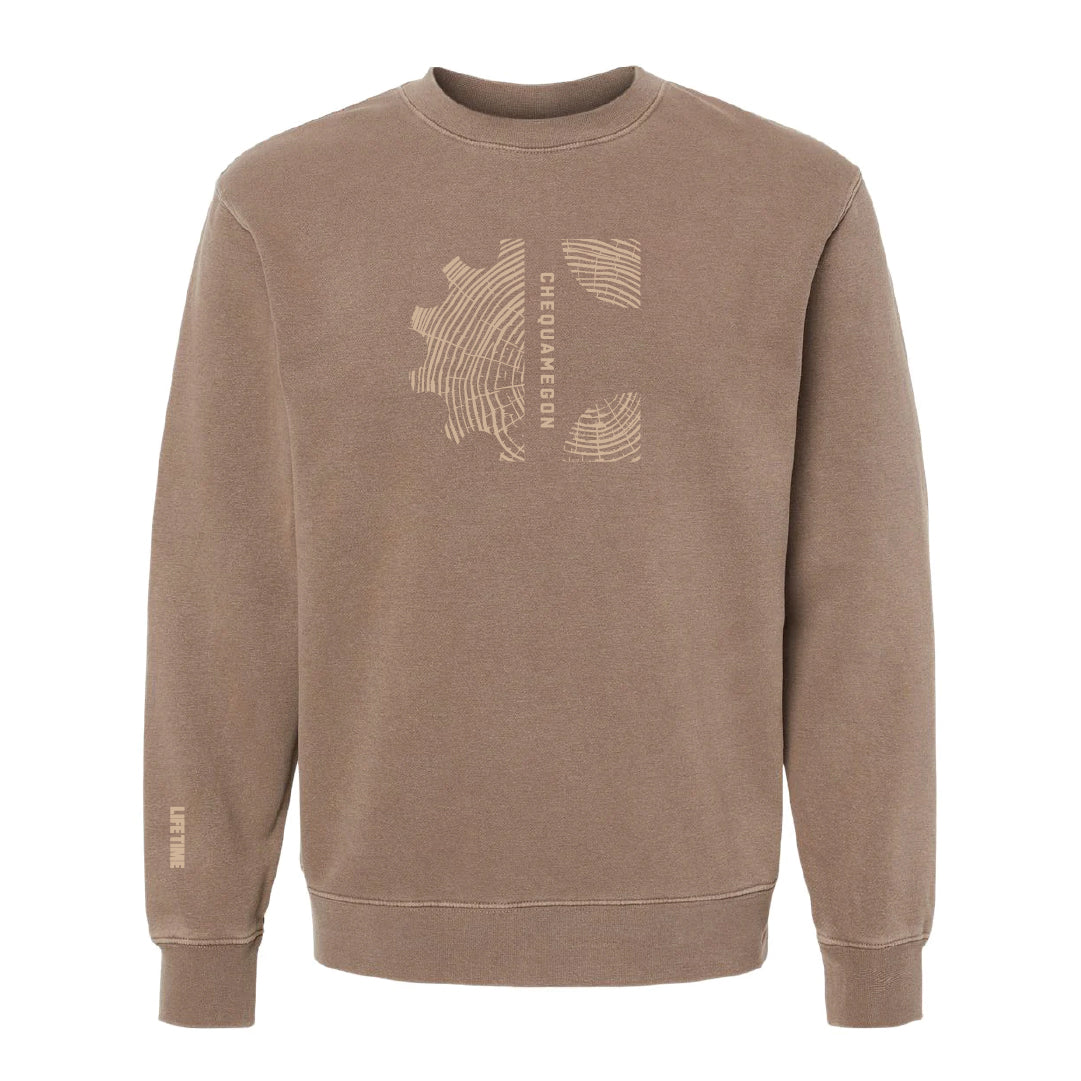 Cheq Unisex Pigment Clay Crewneck